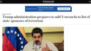 Ingerência imperialista: EUA estuda incluir a Venezuela na "lista de patrocinadores do terrorismo"