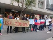Protesto na Av. Paulista em frente ao Consulado chileno rechaça a repressão de Piñera