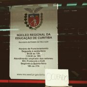 Secundaristas ocupam o Núcleo Regional de Educação de Curitiba
