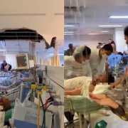 No Recife, teto de hospital desaba e água de cano estourado atinge pacientes, alguns entubados