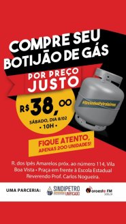 Petroleiros realizarão venda de botijão a preço justo também em Campinas