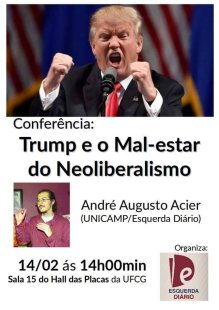 Esquerda Diário organiza a conferência “Trump e o Mal-estar no neoliberalismo" em Campina Grande