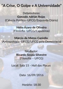 Esquerda Diário participa do debate político “A Crise, O Golpe e a Universidade”