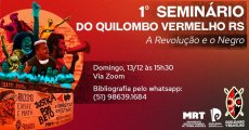 Participe do I Seminário Quilombo Vermelho RS