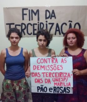 Cresce a campanha contra as demissões das trabalhadoras terceirizadas da Unesp de Marília