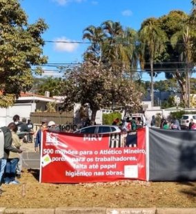 “A MRV paga meio milhão para a arena do Galo, mas deixa seus trabalhadores sem direitos”, diz operário em greve 