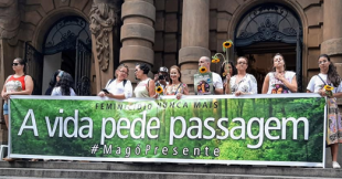 Em São Paulo e várias cidades do país mulheres marcham em repúdio ao feminicídio de Magó e Cris Nagô