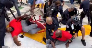 Polícia agride brutalmente homem negro cadeirante durante manifestação contra o racismo nos EUA