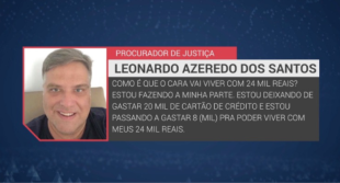 O procurador de Minas Gerais e seu salário “miserê” de 24 mil reais