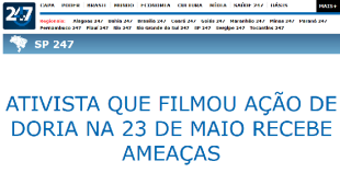 Brasil 247 noticia ameaças a Diana Assunção após críticas a Doria
