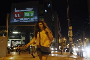 Com metade das urnas apuradas uma grande vitória do "Não" na Grécia