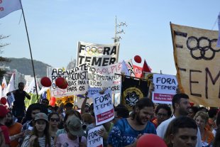 Manifestação contra o Temer golpista marca o começo das Olimpíadas