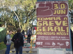 Campanha “tomar a greve geral nas nossas mãos” chega a Porto Alegre