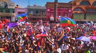 Ato histórico de trabalhadores e marcha massiva em Antofagasta