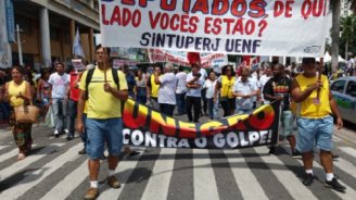Campos dos Goytacazes na manifestação contra a reforma da previdência