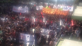 No Chile, milhares de estudantes se mobilizaram contra a reforma da educação