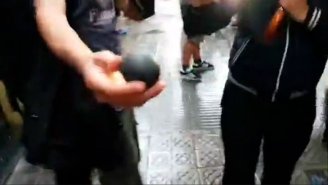 A Polícia Nacional reprime com balas de borracha, proibidas na Catalunha