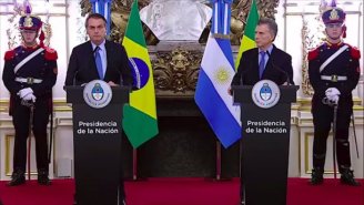 Macri e Bolsonaro se reúnem e criticam a Venezuela