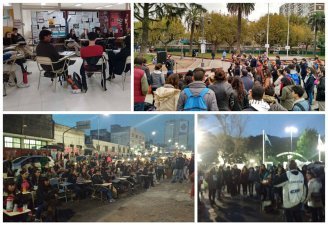 Estudantes e professores universitários param as ruas da zona norte de Buenos Aires