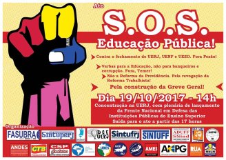 Universidades do Rio convocam "S.O.S Educação Pública" nesta quinta