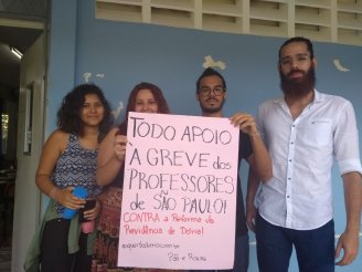 Estudantes da UFRN enviam apoio à greve dos professores municipais de SP