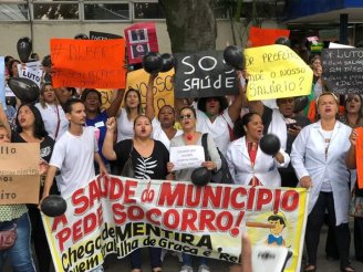 Trabalhadores da saúde em greve no Rio, organizam atos pela cidade