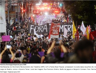 Jornal de Campinas relata debate entre MRT e CUT na manifestação contra Temer nesta terça