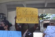 Terceirizadas no Rio realizam mais um dia de protesto pelo pagamento dos salários 