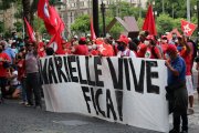 MST realiza protesto contra despejo de 450 famílias do Acampamento Marielle Vive