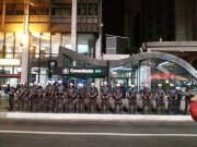 Polícia de Alckmin a postos para intimidar manifestantes anti-golpe na Av. Paulista
