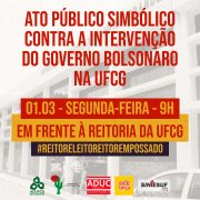 Assembleia Universitária da UFCG delibera ações contra a intervenção de Bolsonaro na instituição