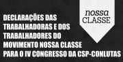 Declarações do Movimento Nossa Classe no 4º Congresso da CSP Conlutas