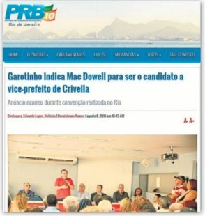 Crivella tenta esconder indicação de Anthony Garotinho para Mac Dowell como vice prefeito 