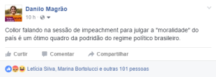 Comentários sobre a consumação do golpe de Danilo Magrão repercutem nas redes sociais