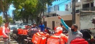 Entregadores do aplicativo Rappi paralisam na cidade de Recife 