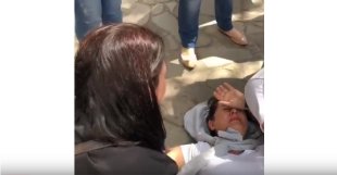 Seguranças agridem manifestantes contra demissões em Hospital Mãe de Deus (RS)