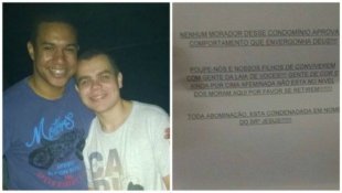 Casal recebe carta de vizinhos com ofensas homofóbicas e racistas