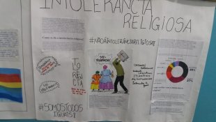 Vereador invade escola e arranca cartazes de alunos contra LGBTfobia e intolerância religiosa