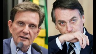 Bolsonaro elogia gestão de Crivella na saúde que não paga salários e cortou 800 milhões do SUS
