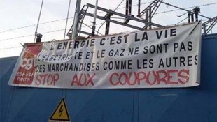 Ações contundentes dos trabalhadores do gás e da eletricidade na França