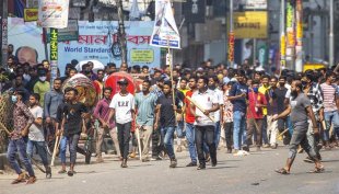 Rebelião de trabalhadores têxteis em Bangladesh