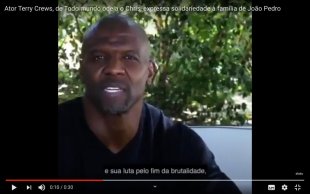 Terry Crews, ator norte-americano, declara solidariedade à família de João Pedro no Brasil