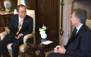 Ban Ki–moon se reuniu com Macri hoje 