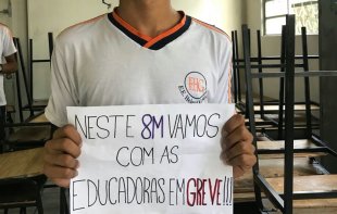 Em Minas Gerais, juventude rumo ao #8M com as educadoras em greve!
