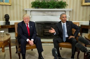 Depois da tempestade, diálogo entre Trump e Obama na Casa Branca