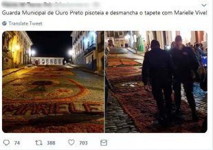 GCMs destroem homenagem à Marielle em Ouro Preto e dizem: "recado foi dado em 2018"