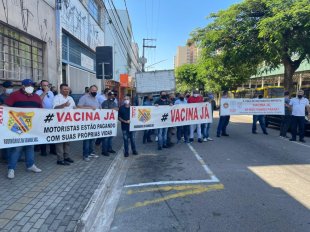 A vida de motoristas importam: rodoviários de Jundiaí paralisam e pedem por #VacinaJá