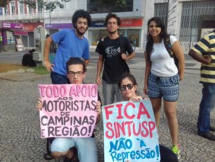 Coletivo Faísca organiza campanha de apoio ao Sintusp e aos motoristas de Campinas e Região