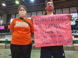 Estudantes, professores e trabalhadores do Metrô e da USP vão à manifestação prestar solidariedade a LATAM