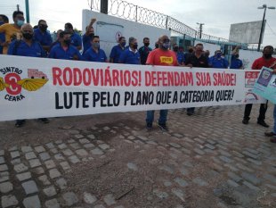 Rodoviários do Ceará fazem paralisação por vacina em defesa da saúde dos trabalhadores